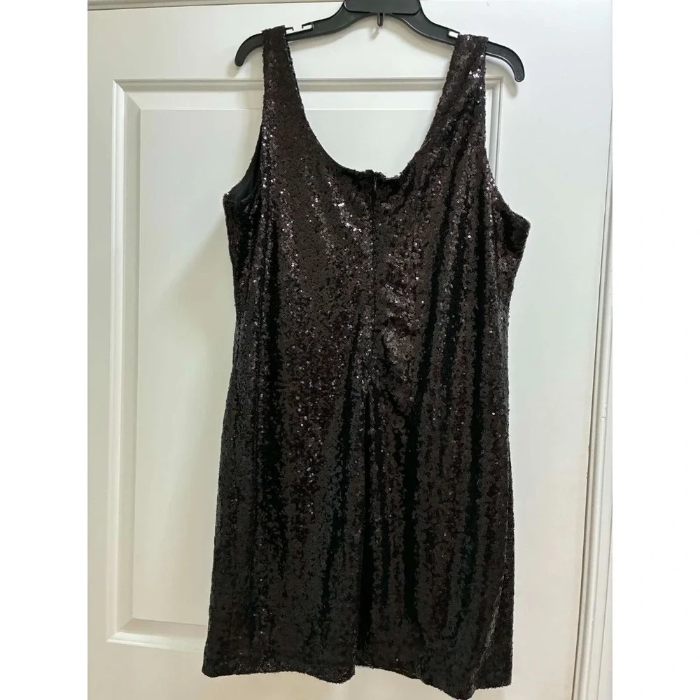 Rue21 Womens 2X Black Sequin Tank Top Sleeveless Party Clubwear Glam Stretch